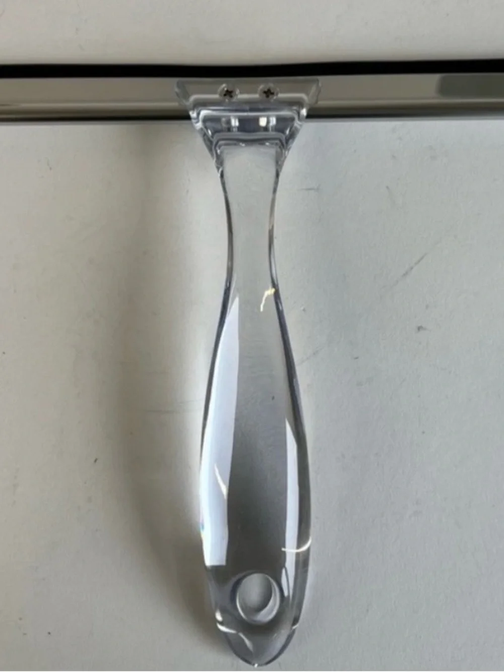 Clear Silicone Handle Screen Squeegee with Suction Mount - Clear